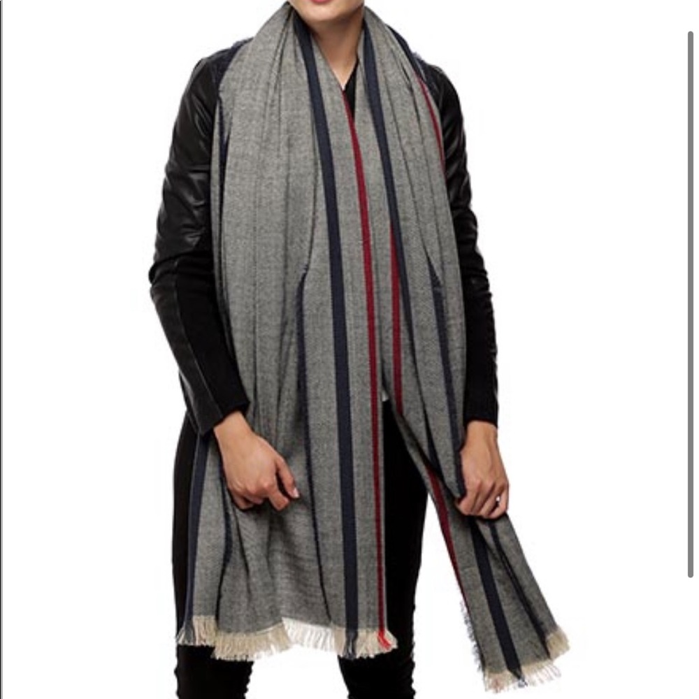 Brand New Harringbon and Stripe Over-Size Scarf